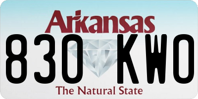 AR license plate 830KWO