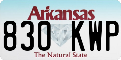 AR license plate 830KWP