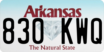 AR license plate 830KWQ