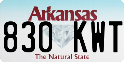 AR license plate 830KWT