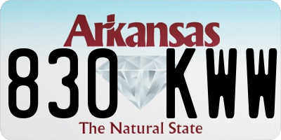 AR license plate 830KWW