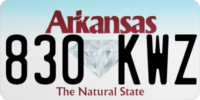 AR license plate 830KWZ