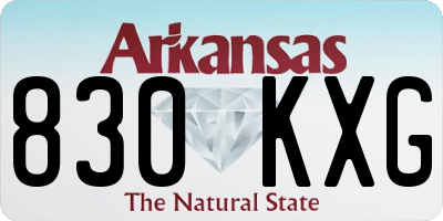 AR license plate 830KXG