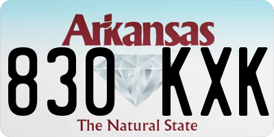 AR license plate 830KXK