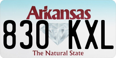 AR license plate 830KXL