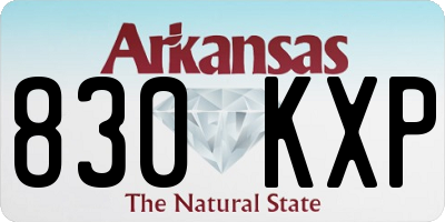 AR license plate 830KXP
