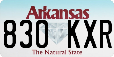 AR license plate 830KXR