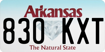 AR license plate 830KXT