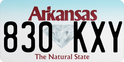 AR license plate 830KXY