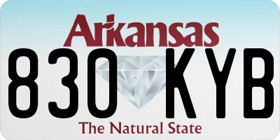 AR license plate 830KYB