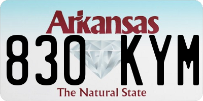 AR license plate 830KYM