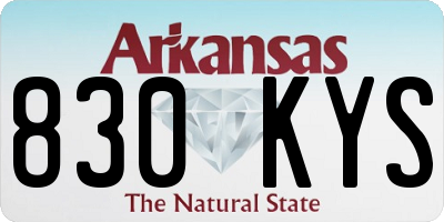 AR license plate 830KYS