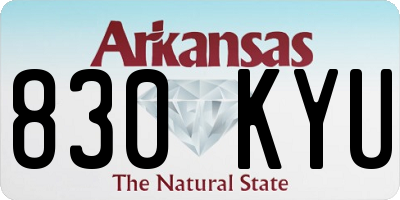 AR license plate 830KYU