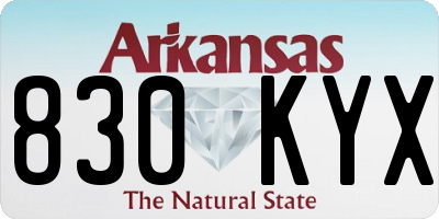 AR license plate 830KYX
