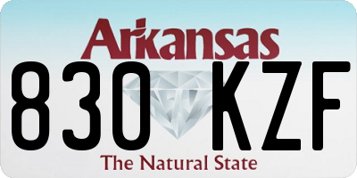 AR license plate 830KZF