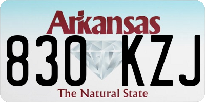 AR license plate 830KZJ