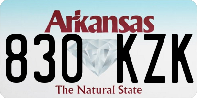 AR license plate 830KZK