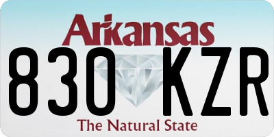 AR license plate 830KZR