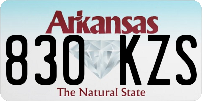 AR license plate 830KZS