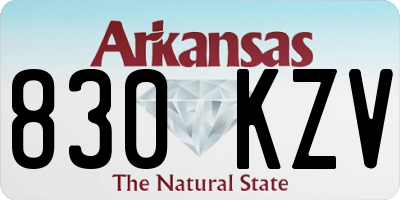 AR license plate 830KZV