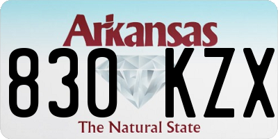 AR license plate 830KZX