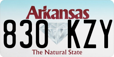AR license plate 830KZY