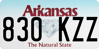 AR license plate 830KZZ
