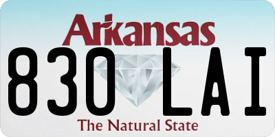 AR license plate 830LAI