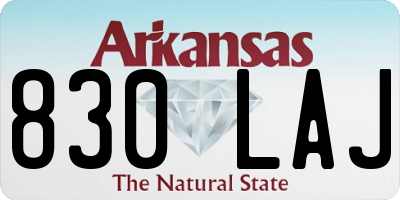 AR license plate 830LAJ