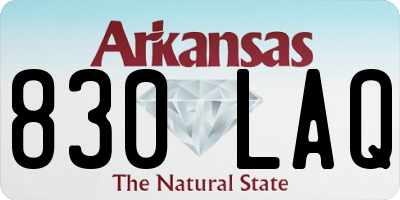 AR license plate 830LAQ