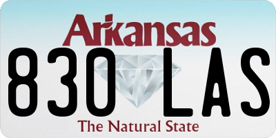 AR license plate 830LAS
