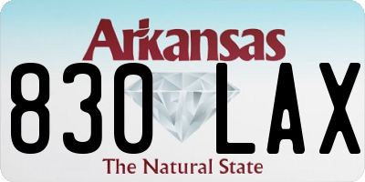 AR license plate 830LAX