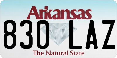 AR license plate 830LAZ