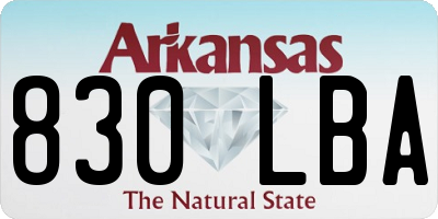 AR license plate 830LBA
