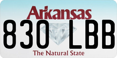 AR license plate 830LBB