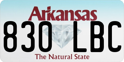 AR license plate 830LBC