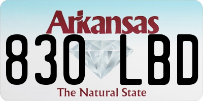 AR license plate 830LBD