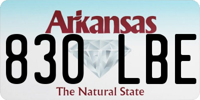 AR license plate 830LBE