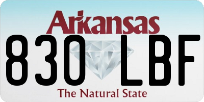 AR license plate 830LBF