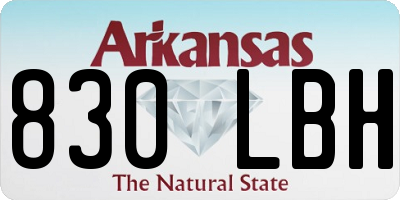 AR license plate 830LBH