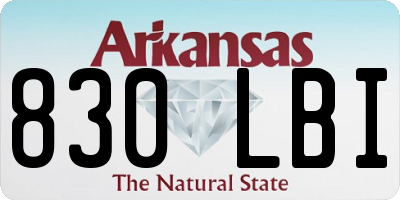 AR license plate 830LBI