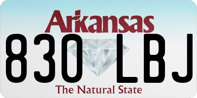 AR license plate 830LBJ