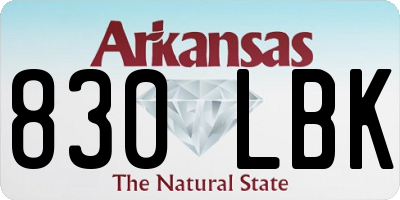 AR license plate 830LBK
