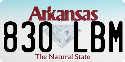AR license plate 830LBM
