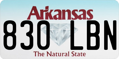 AR license plate 830LBN