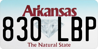AR license plate 830LBP