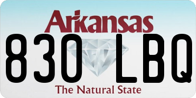AR license plate 830LBQ