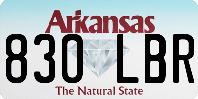 AR license plate 830LBR