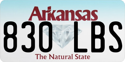 AR license plate 830LBS