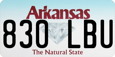 AR license plate 830LBU